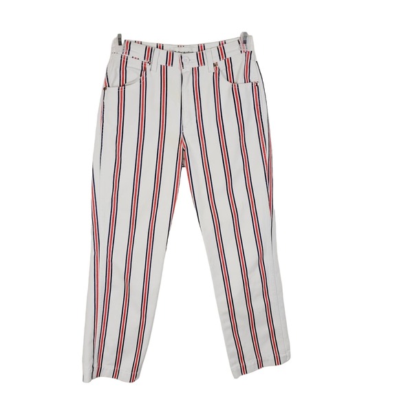 Reformation Roper Granada red white and blue striped jeans - Picture 1 of 10